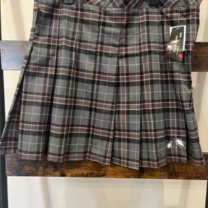 Plaid Pleated Skirt